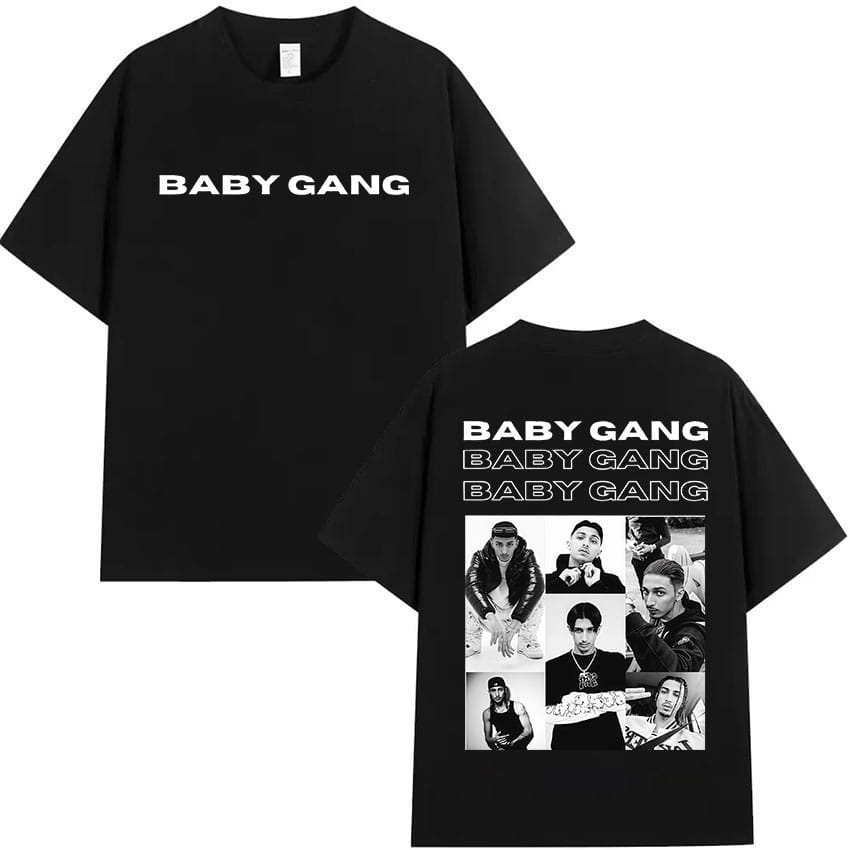 Rapper Baby Gang Album 2026 Merch T Shirt Men’s women Retro Fashion Short Sleeve T-shirts Hip Hop Oversized T-shirt Streetwear
