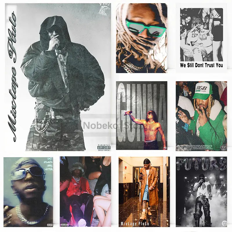 American Rapper Future Album Poster Hip-hop Music Prints Canvas Painting Wall Art Pictures Home Room Rap Music Cover Decoration