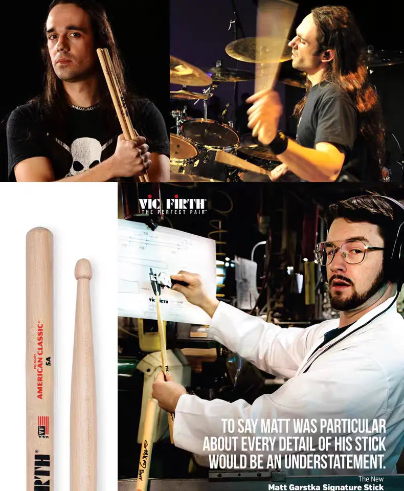 Professional Vic Firth Drumsticks 5A 5B 7A 2B Hickory Drum Sticks For Jazz Rock Durable Musical Instrument