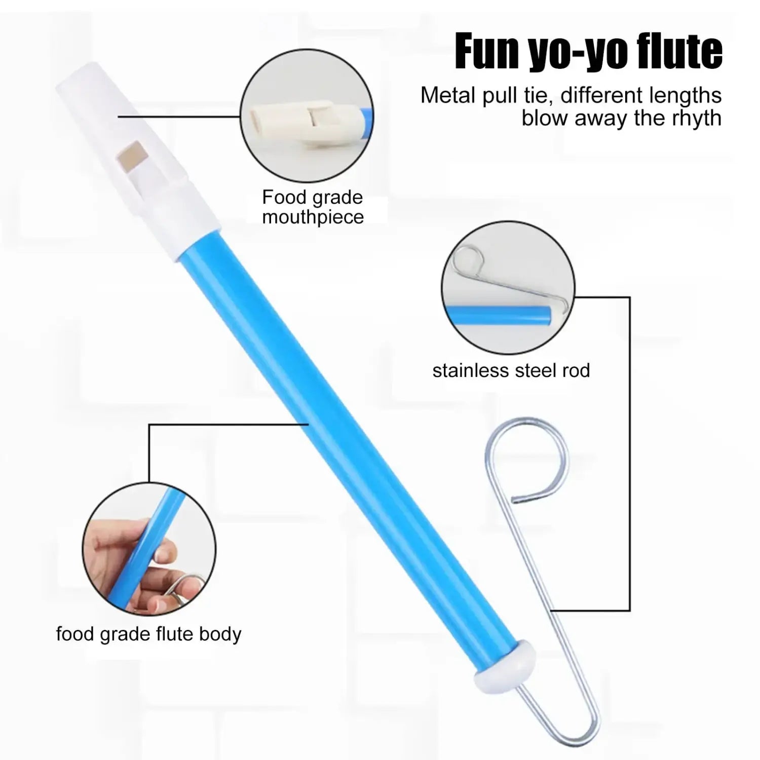 1PCS instrument: slide flute play flute children’s classic music fun gifts piccolo