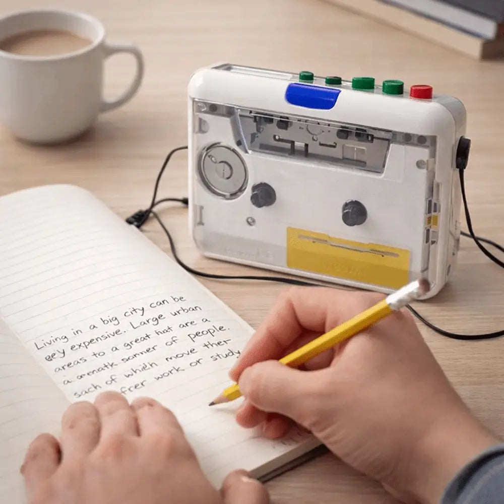 Earphone Plug and Play Cassette Player Multifunction Convenient Tape Player 3.5mm AUX Input MP3 Converter Music Capture