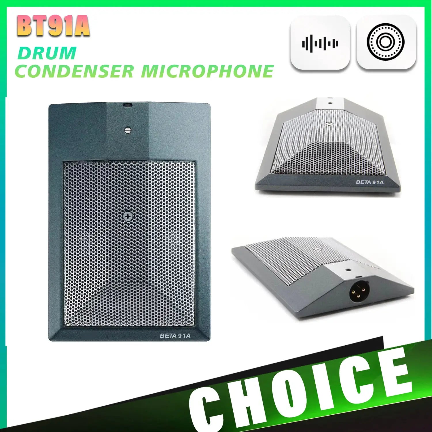 xges 91 desk mics Professional Half-Cardioid Wired Condenser Microphone for Low Frequency Pickup Instrument Mic