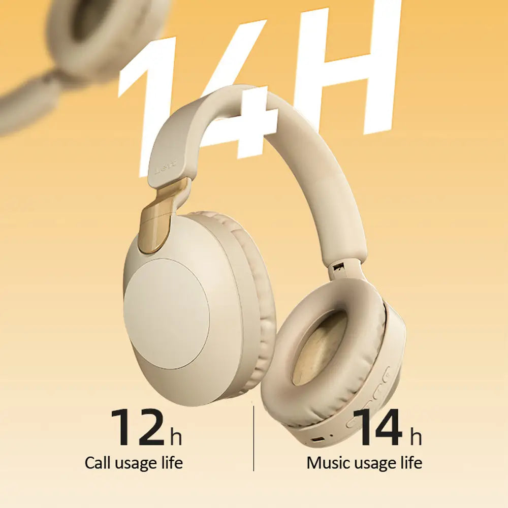 Wireless Bluetooth-Compatible Headset Eearphone with Mic Hands-free HIFI Stereo BT5.1 Over-Ear Headphone for Call and Music