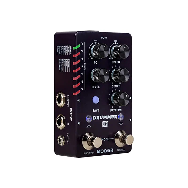 MOOER Drummer X2 Professional Stereo Multi Drum Machine with Fill function Tap Tempo function,Editor Software electric guitar