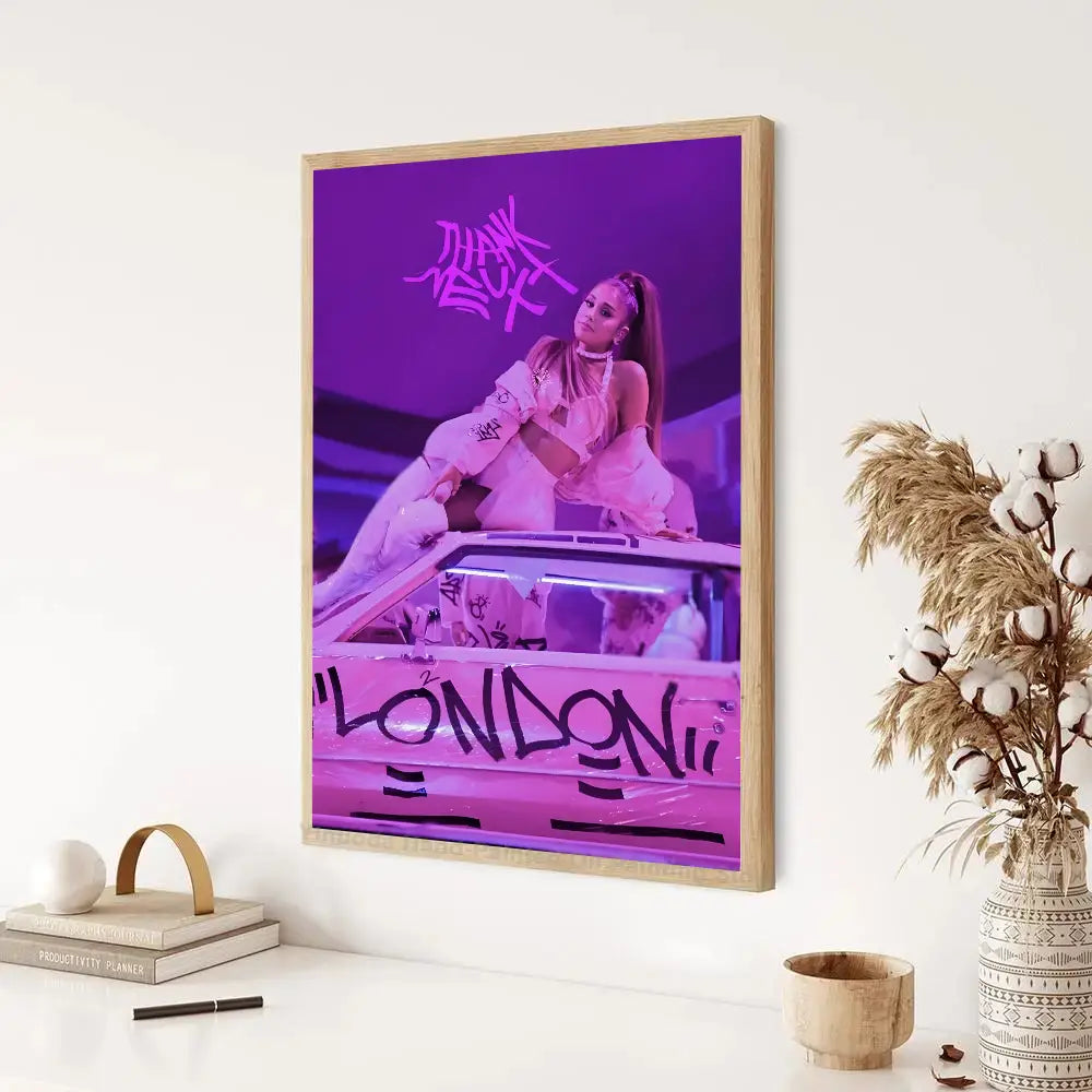 1PC Famous Singer Ariana Grande Poster Poster Paper Print Home Living Room Bedroom Entrance Bar Cafe Art Painting Decoration