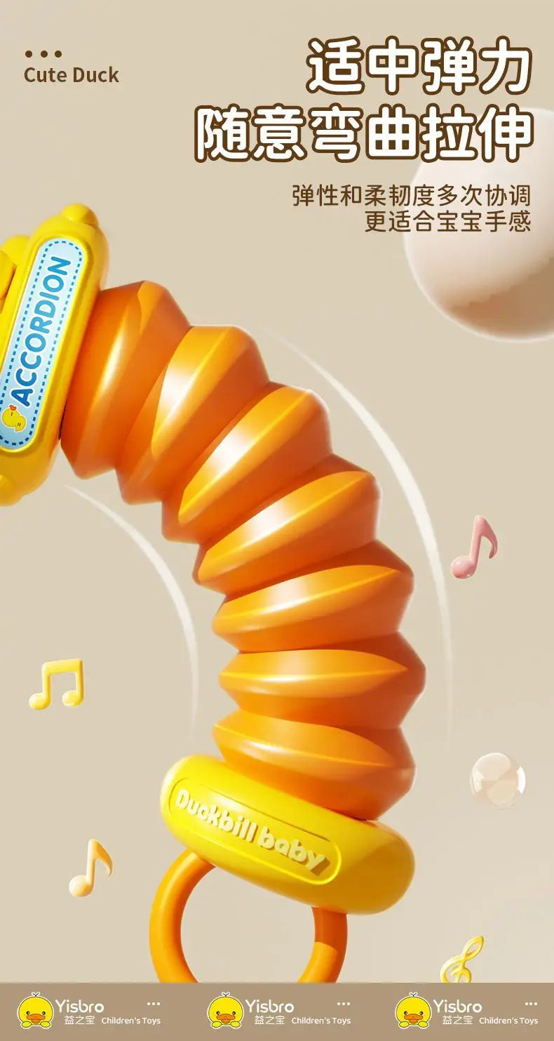 Kids Accordion Toy Mini Musical Instrument Early Educational Brain Development Portable Lightweight for Travel Birthday Gift
