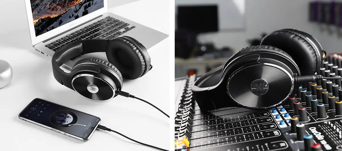 OneOdio Studio HIFI Closed Back Over Ear Wired Dual Jack Professional Studio Monitor Mixing Recording Headphones for Guitar PC