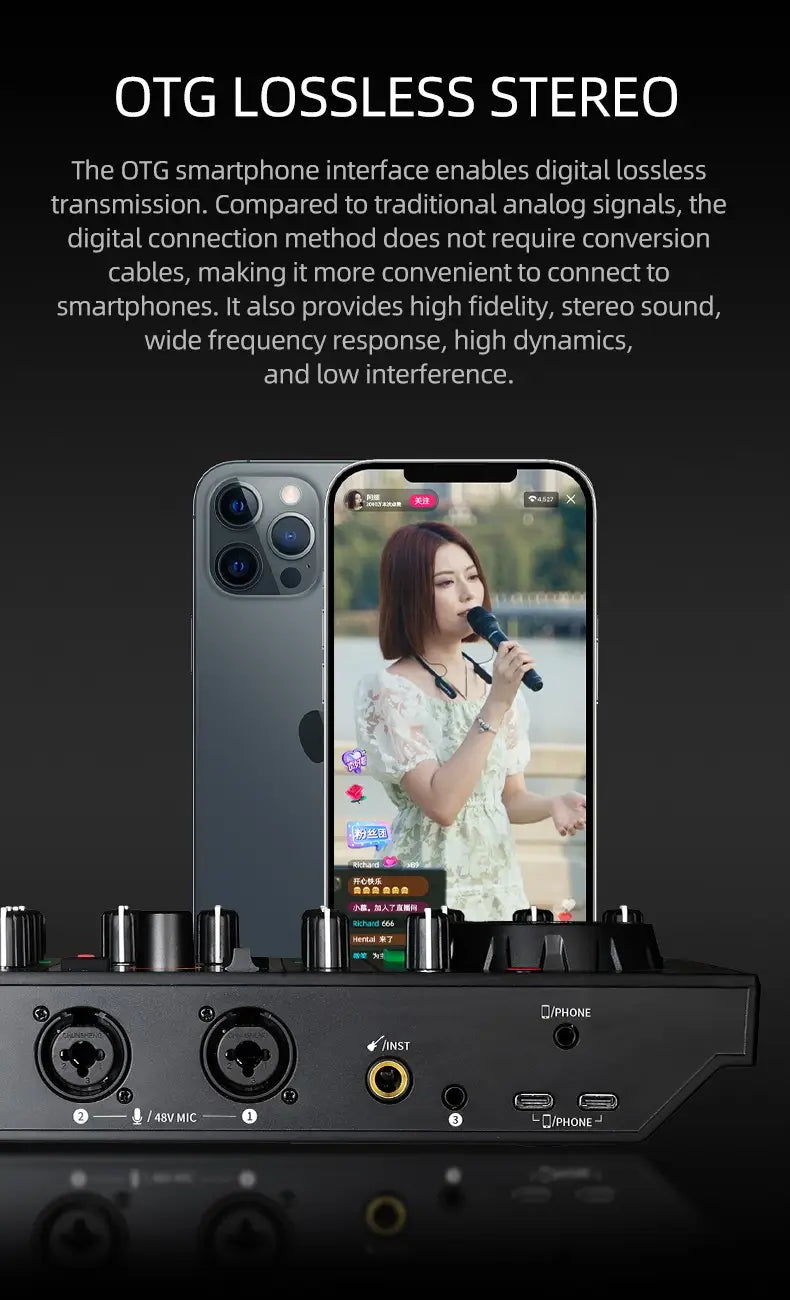 Original Takstar MX3 Mixer Webcast Sound Card Mixing Console Podcast Studio For Karaoke Webcast Recording Live Streaming Guitar
