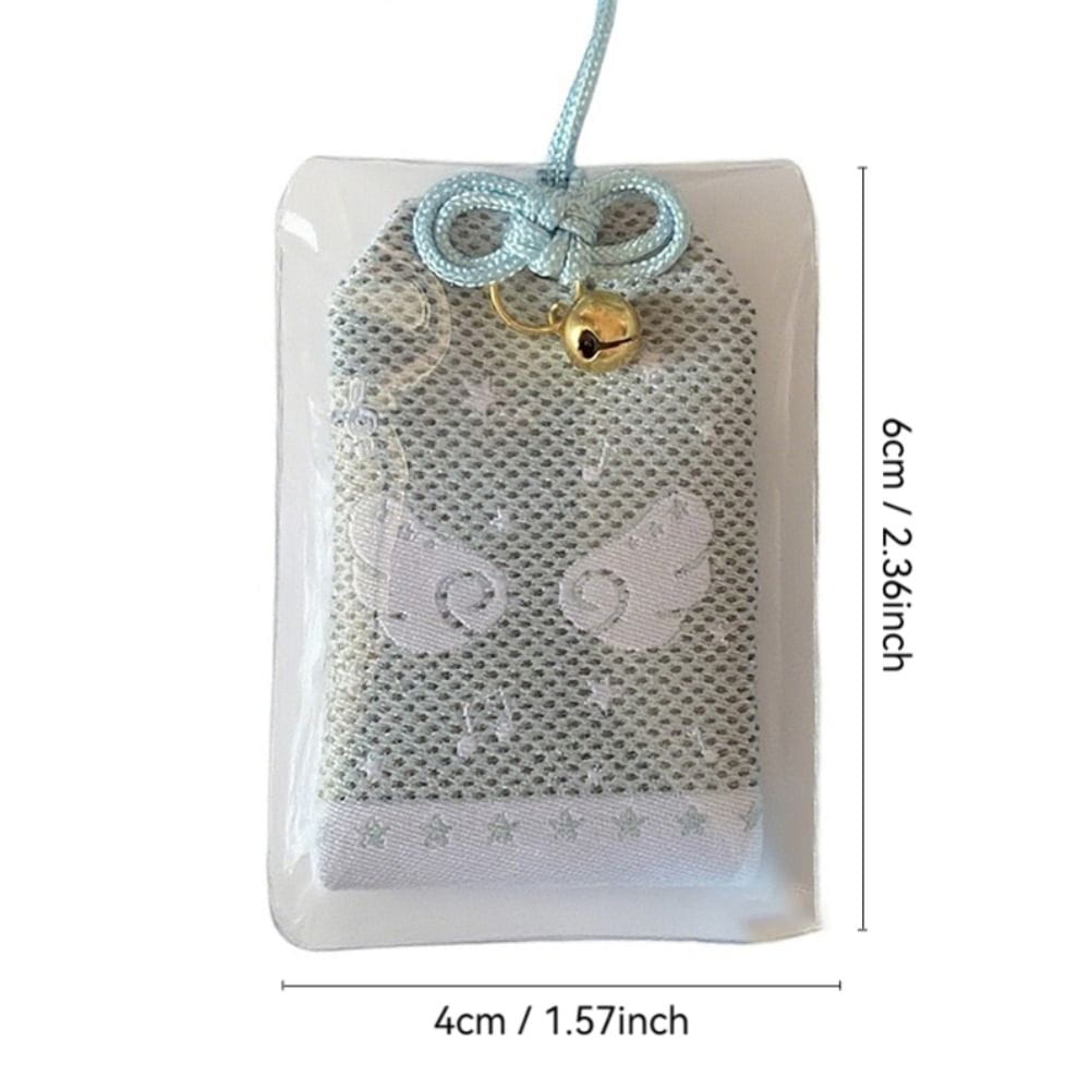 New Musical Notes Wings Lucky Keychain DIY Embroidery Blessings Bag Pendant Gift Keyring Key Accessories