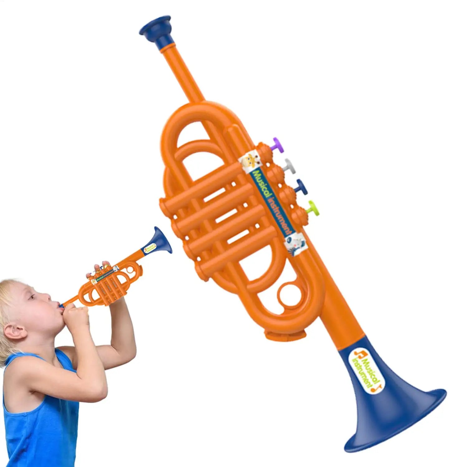 Trumpet Toy for Kids Boys Educational Simulated Trumpet Instruments Toy Children’s Early Childhood Musical Instrument for Boys