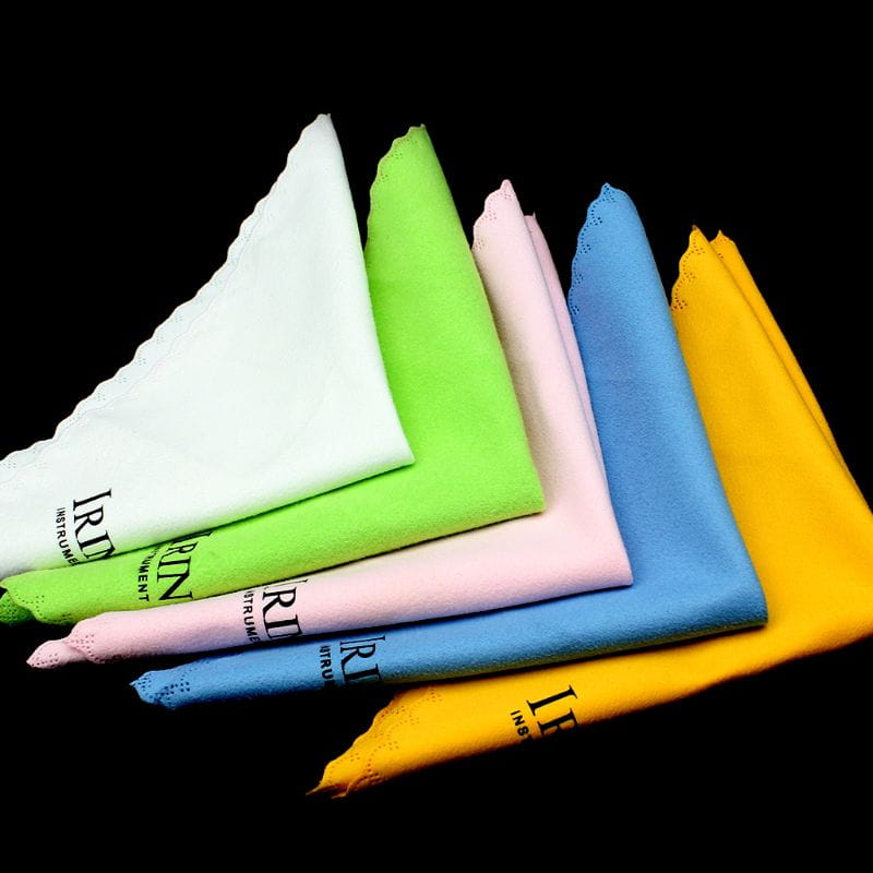 5pcs Microfiber Cleaning Polishing Polish Cloth for Musical Instrument Guitar Violin Piano Clarinet Trumpet Sax Universal