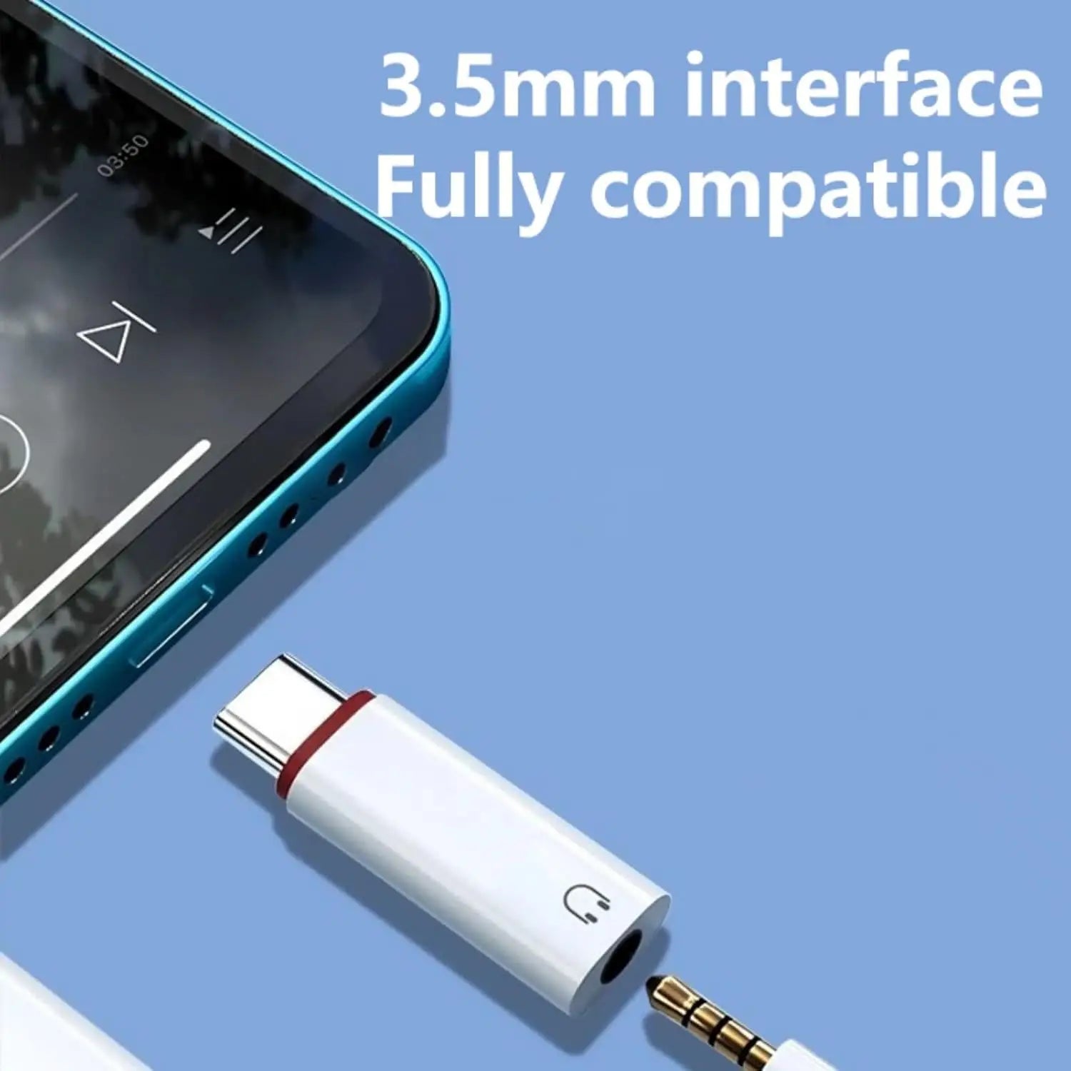 USB C To 3.5mm Earphone Adapter 3.5 Jack USB C Audio Converter for iPhone 15 Samsung Type-C To 3.5mm Headphone Connector
