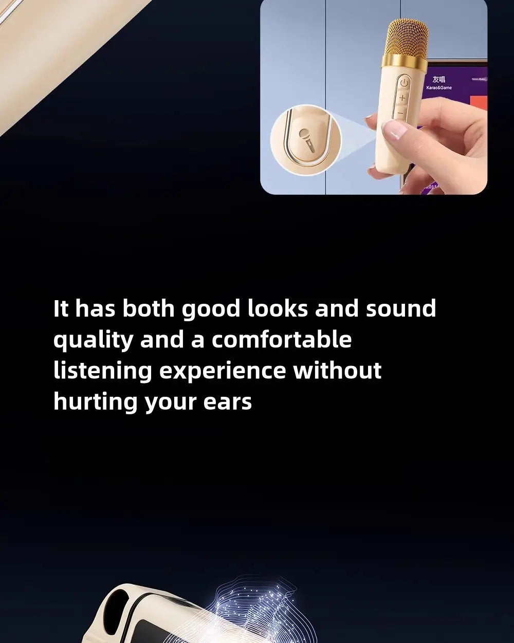 Kinglucky K18 pro Portable Karaoke Party Speaker with Wireless Microphone Bluetooth 5.0 Speakers Big Powerful Sound