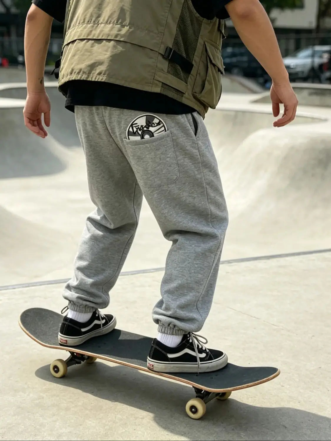 American Hip Hop Personality Design CD Print Retro Street Trendy Pants