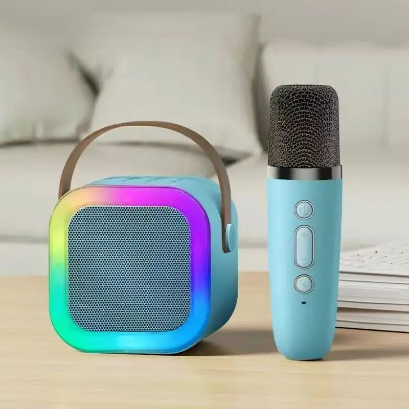 Karaoke Machine for Kids Adults Portable Bluetooth Mini Karaoke Microphone Singing Speaker Player with Wireless Mic,Home Party