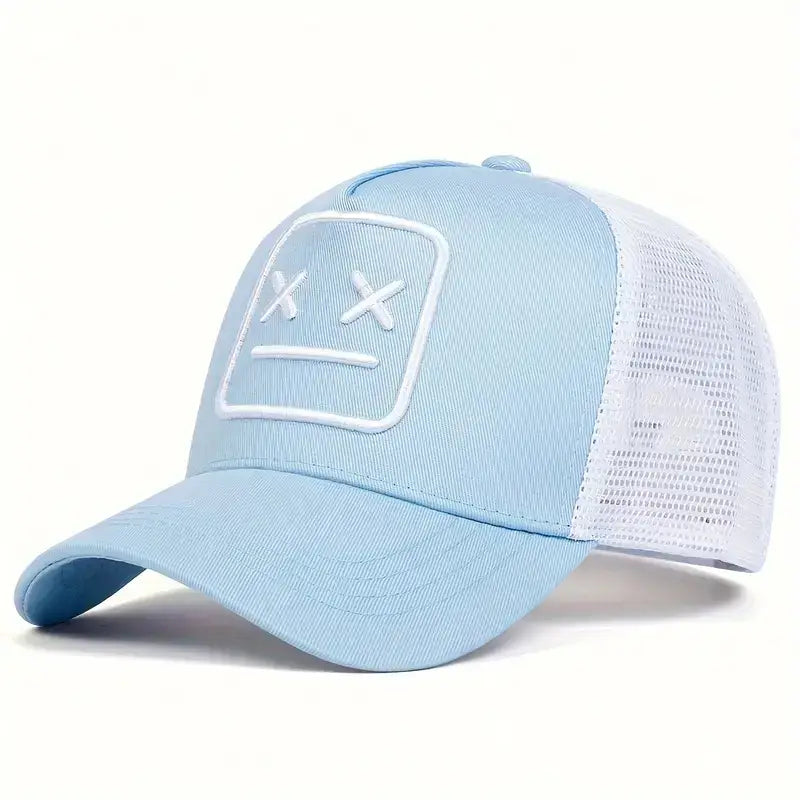 Fashion Robot Embroidered Baseball Hat for Men and Women Hip Hop Spring and Autumn Outdoor Adjustable Casual Hat Sunscreen Hat