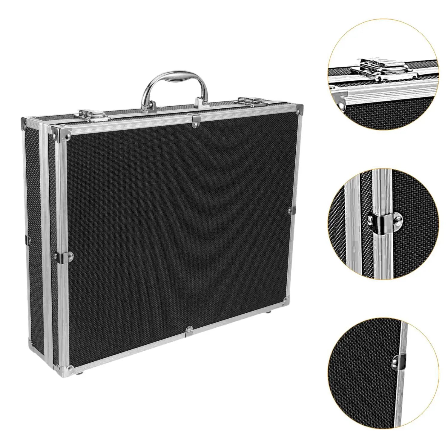 Microphone Carrying Studio with Sponge Vocal Microphones Hard Case Instrument Box for 4 Mics Storage Broadcast Equipment Mixer