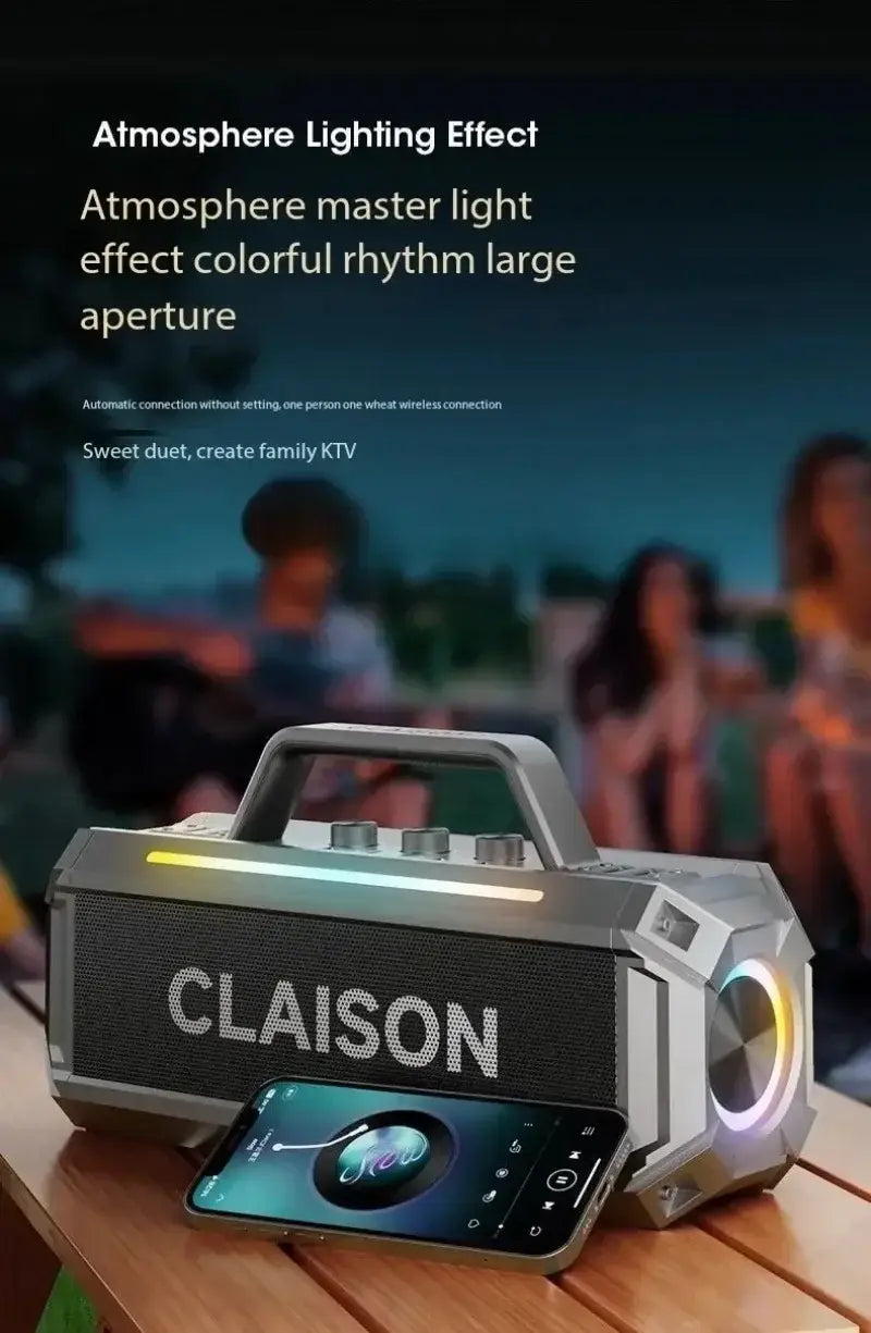 300W High-power Bluetooth Speaker Outdoor Waterproof Sound Box Portable Subwoofer 3D Stereo Reverberation System