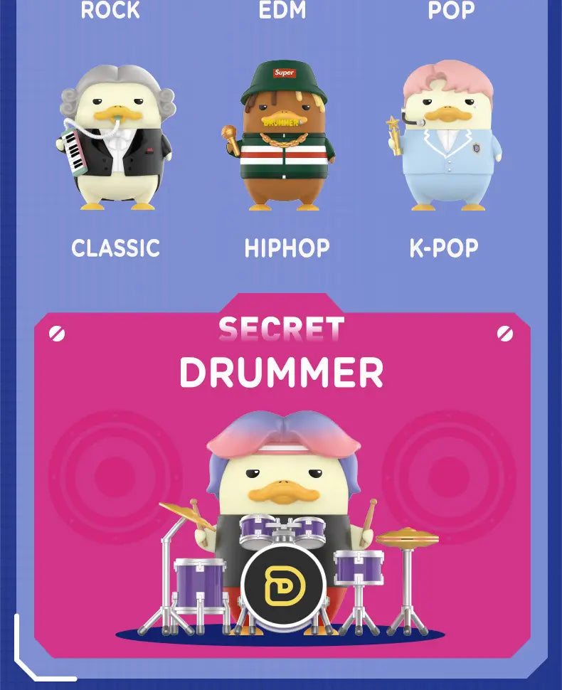 POP MART Duckoo Music Festival Series Blind Box Guess Bag Mystery Box Toys Doll Cute Anime Figure Desktop Ornaments Collection
