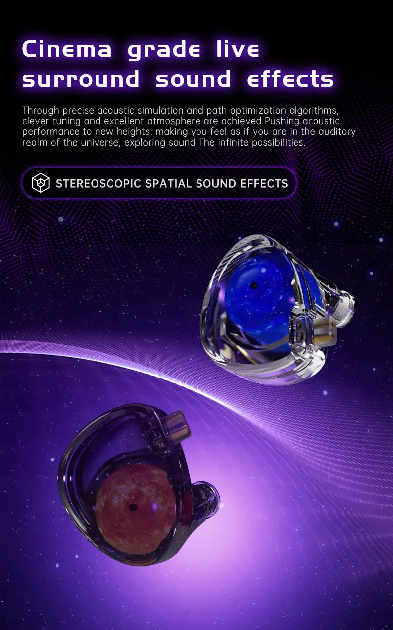 ND Planet Headphones Dynamic Drive HiFi Earphone Stereo Bass Earbud DJ Music Cancelling Sport Headsets with Detachable Cable edx