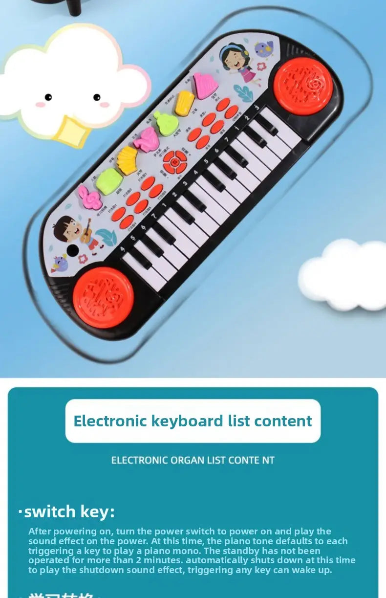 24 Keys Piano Keyboard Interactive Learning Toy with Demo Song Musical Gift for Kids Ages 3-6 Early Education Tool Birthday Gift