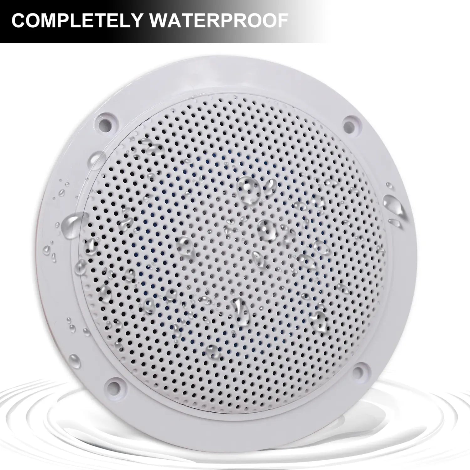 Herdio 4 Inch Ceiling Bluetooth Speakers Water Resistant 160W Marine Speakers For Bathroom Kitchen Home Outdoor Camper 2PCS