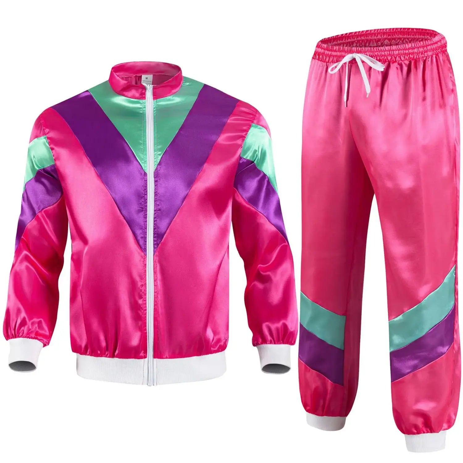 Men’s 80s Tracksuit Vintage Hip Hop Windbreaker 80s Disco Tracksuit 90s Shell Suit outfits