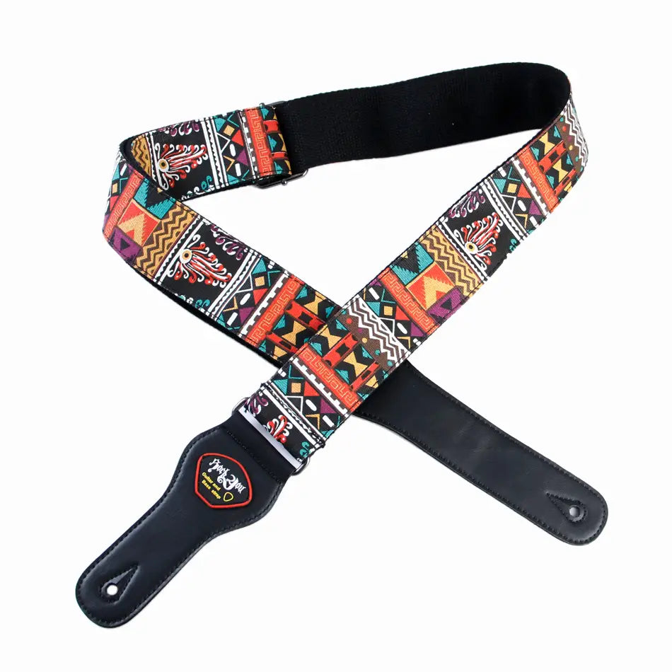 New High Quality Cotton Guitar Strap Acoustic Guitar Strap Electric Bass Guitar Strap Adjustable Length Widen 6.2 Cm