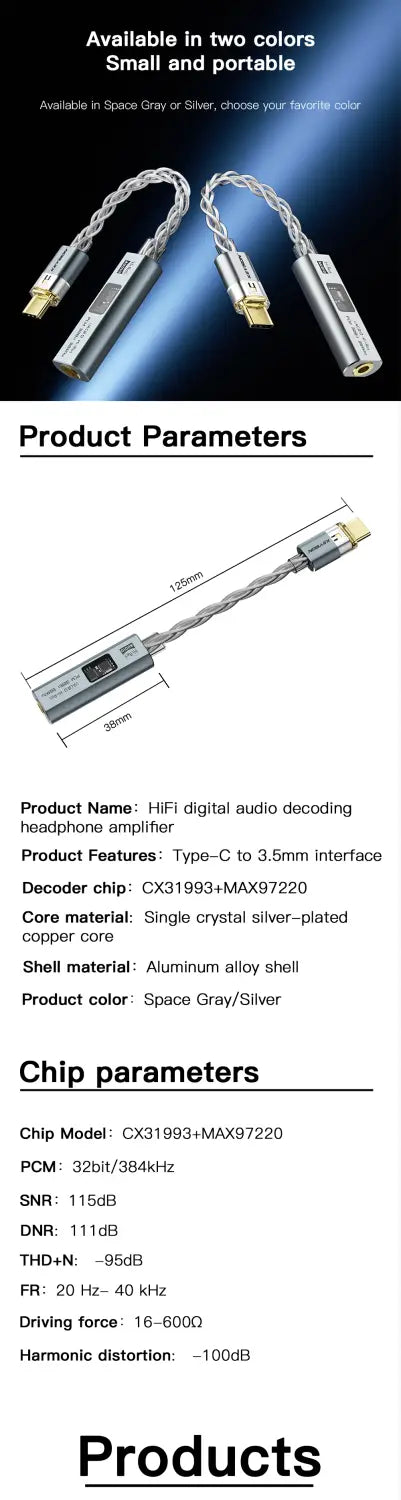 KEYSION USB C Type-C to 3.5mm DAC CX31993 MAX97220 Dual Chip Digital Audio Amplifier UAC2.0 HiFi Audio Adapter AMP 32bit 384KHz