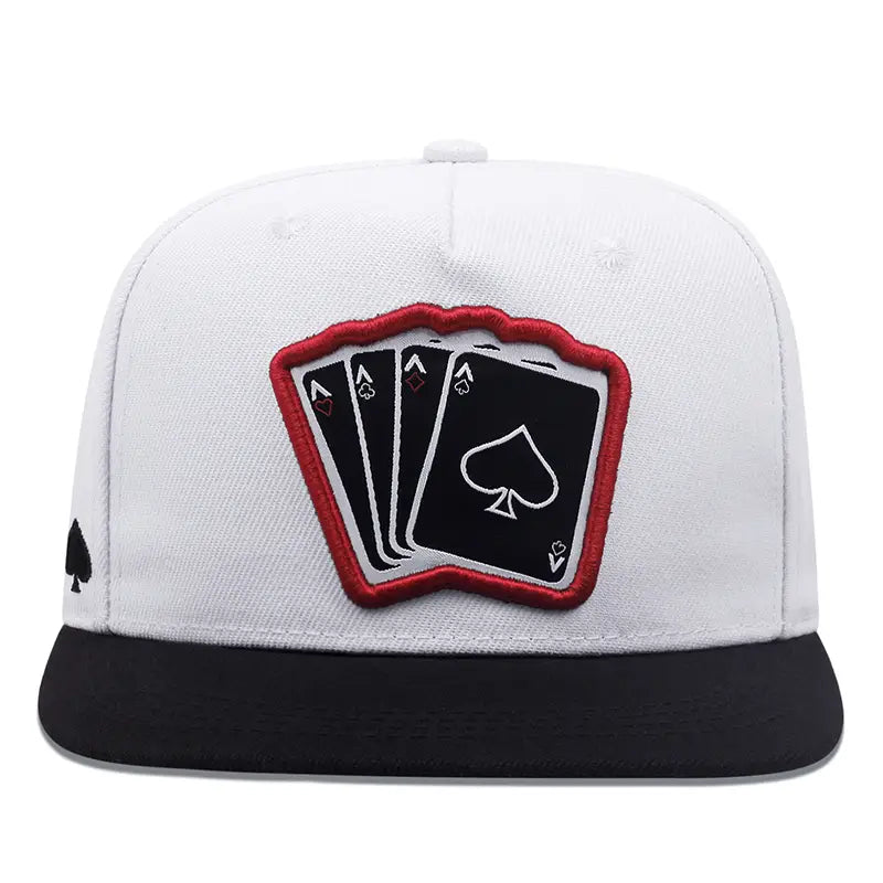 2024 New Fashion Hip Hop Cap Men Women Adjustable Playing Card Embroidered Baseball Caps Outdoor Sun Hat Unisex Snapback Hats