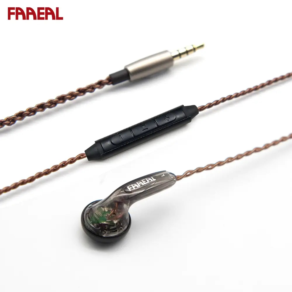 FAAEAL Earphones Iris 2.0 In Ear Earbuds 3.5mm Durable Wired Ear Buds Good Bass Music Headphones Running Sports Gaming Headsets