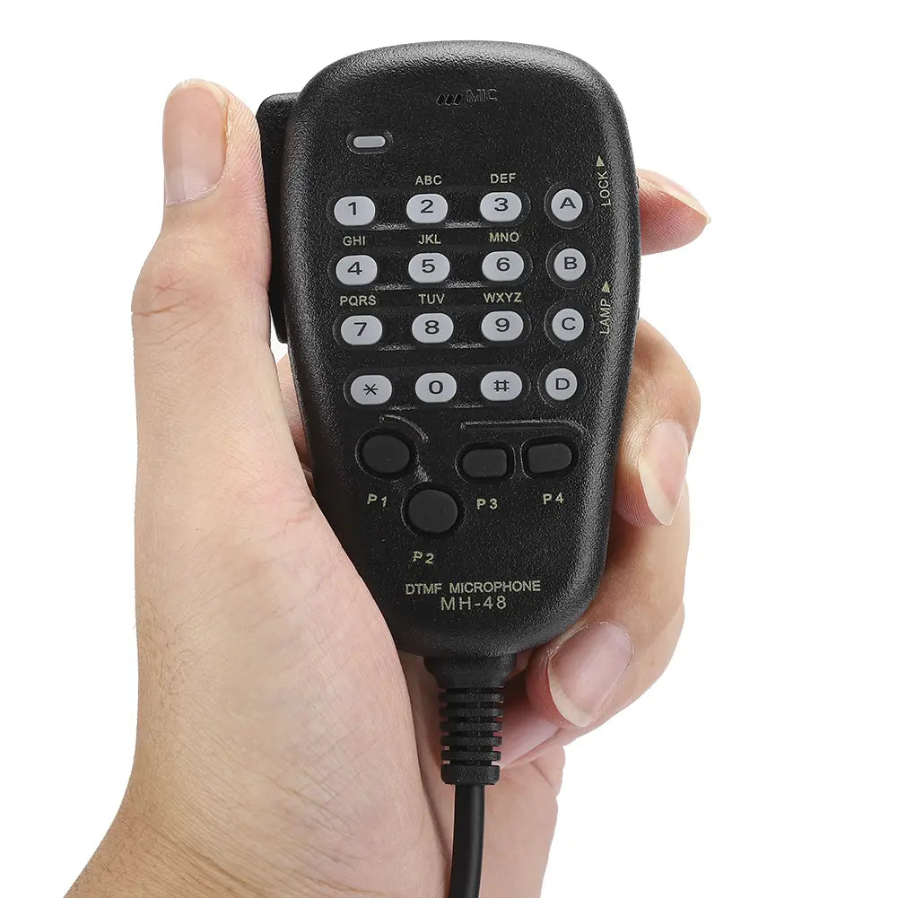 MH-48 DTMF 6PIN Handheld Microphone Hand MIC Equipment Compatible for Yaesu Radio Station Hand Microphone