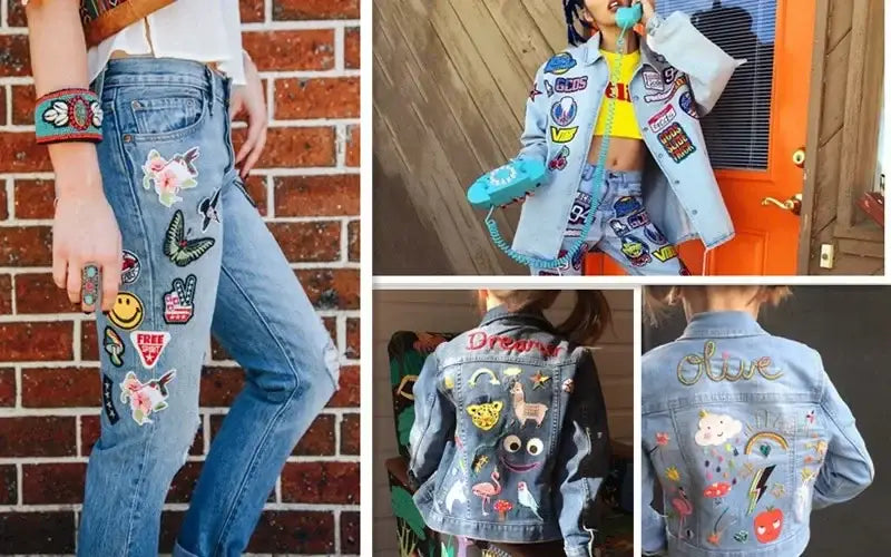 Rock Music Embroidered Patches on Clothes Stickers DIY Ironing Appliques Patches for Clothing Jacket Jeans Headset Guitar Stripe