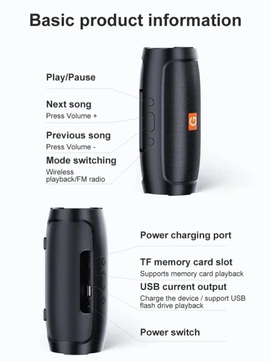 Lenovo Portable Subwoofer Bluetooth Speakers Stereo Waterproof Surround Loudspeaker Wireless Sound Box Support FM Radio TF Card