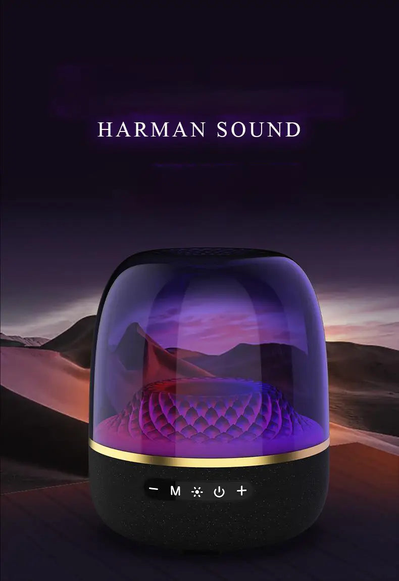 High Power Bass Sound Box 9D Surround Sound Column Aura Studio 4 Pro Full Screen Transparent Bluetooth Speaker TWS/TF