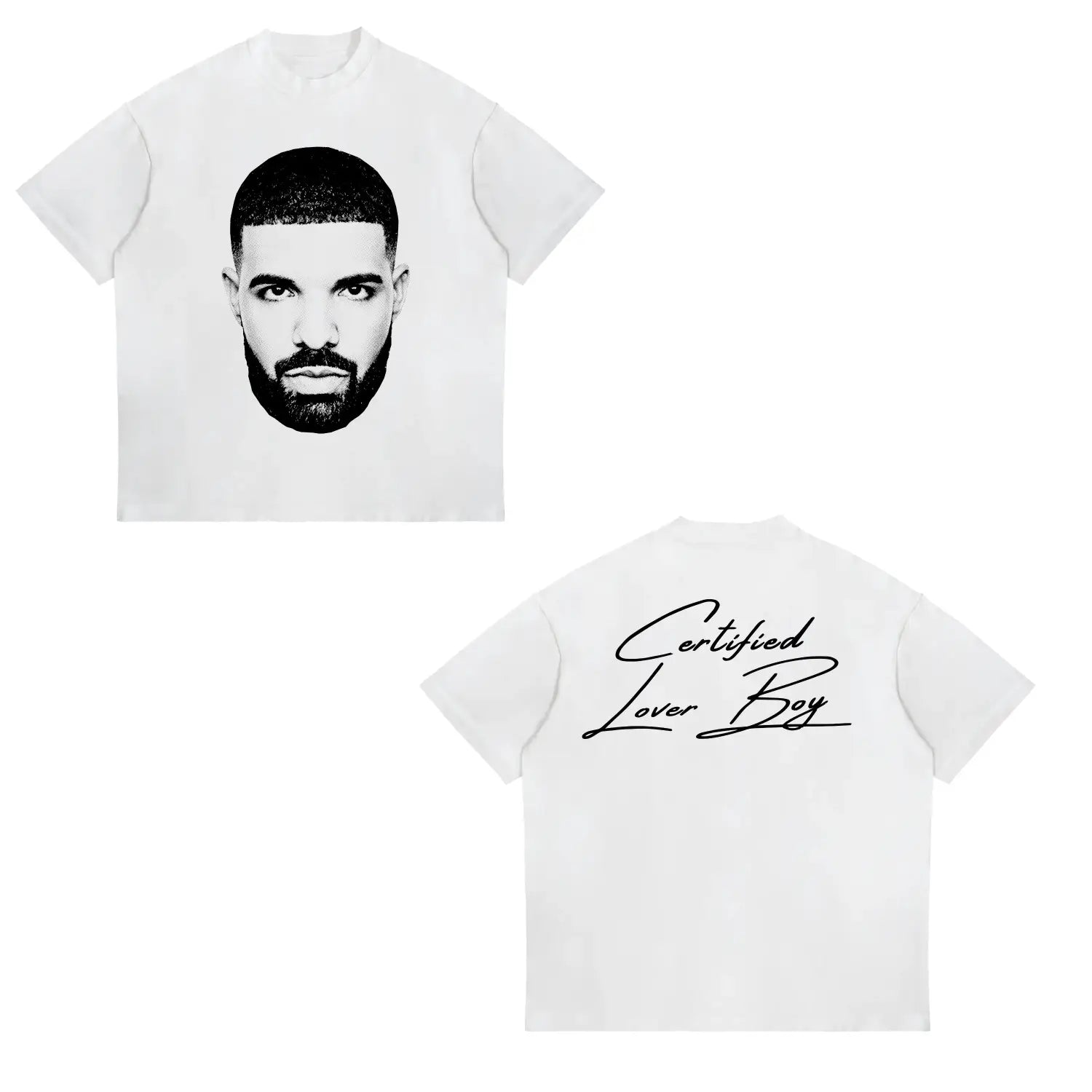 Hip-hop and Rap Top European and American Drake Male Duck Rock High Street Sports Casual Men’s and Women’s T-shirt Couple