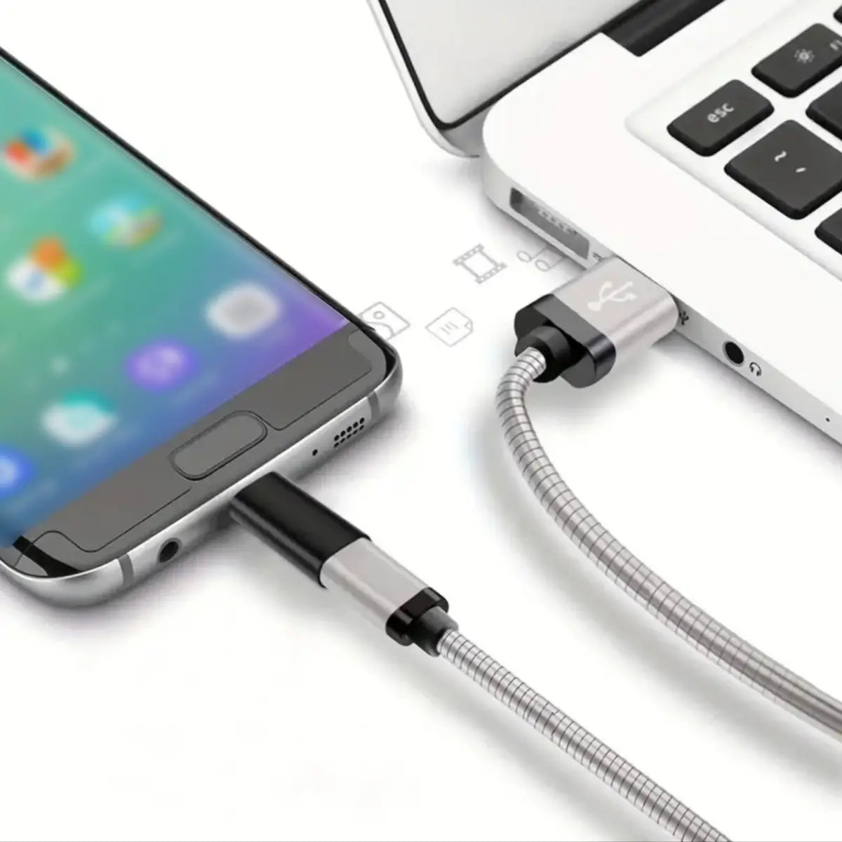 1/2/4Pcs USB C Female to Micro USB Male Adapter Micro USB to USB C Adapter Compatible with Nexus LG Xbox Samsung Galaxy Devices