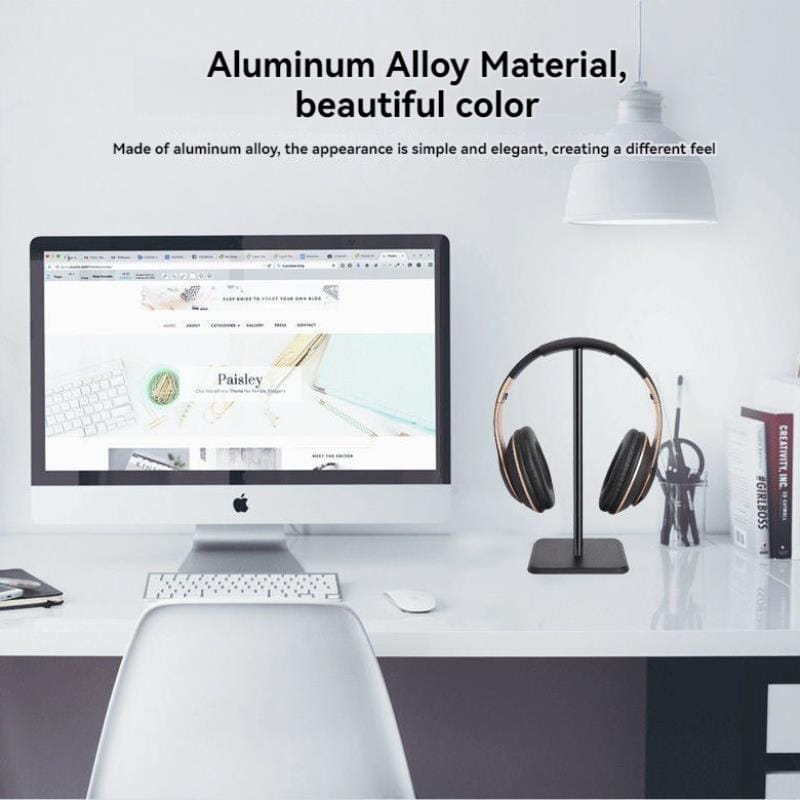 Headphones Stand Universal Aluminuim Alloy Headset Holder Supporting Flexible Headrest Desktop Gaming Earphones Hanger Bracket
