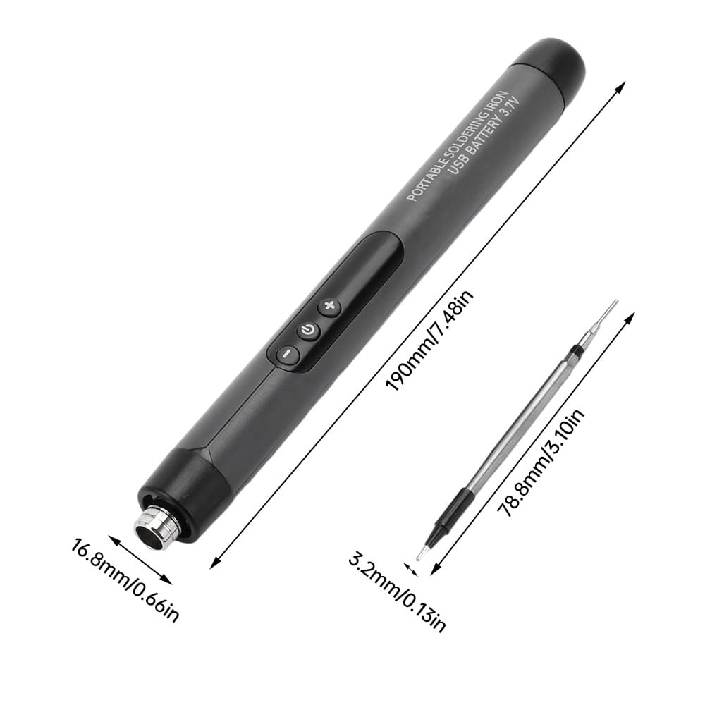 USB Soldering Iron Mini Small Soldering Iron Set Portable Household Type-C Interface 600mAh Battery Adjustable Temperature