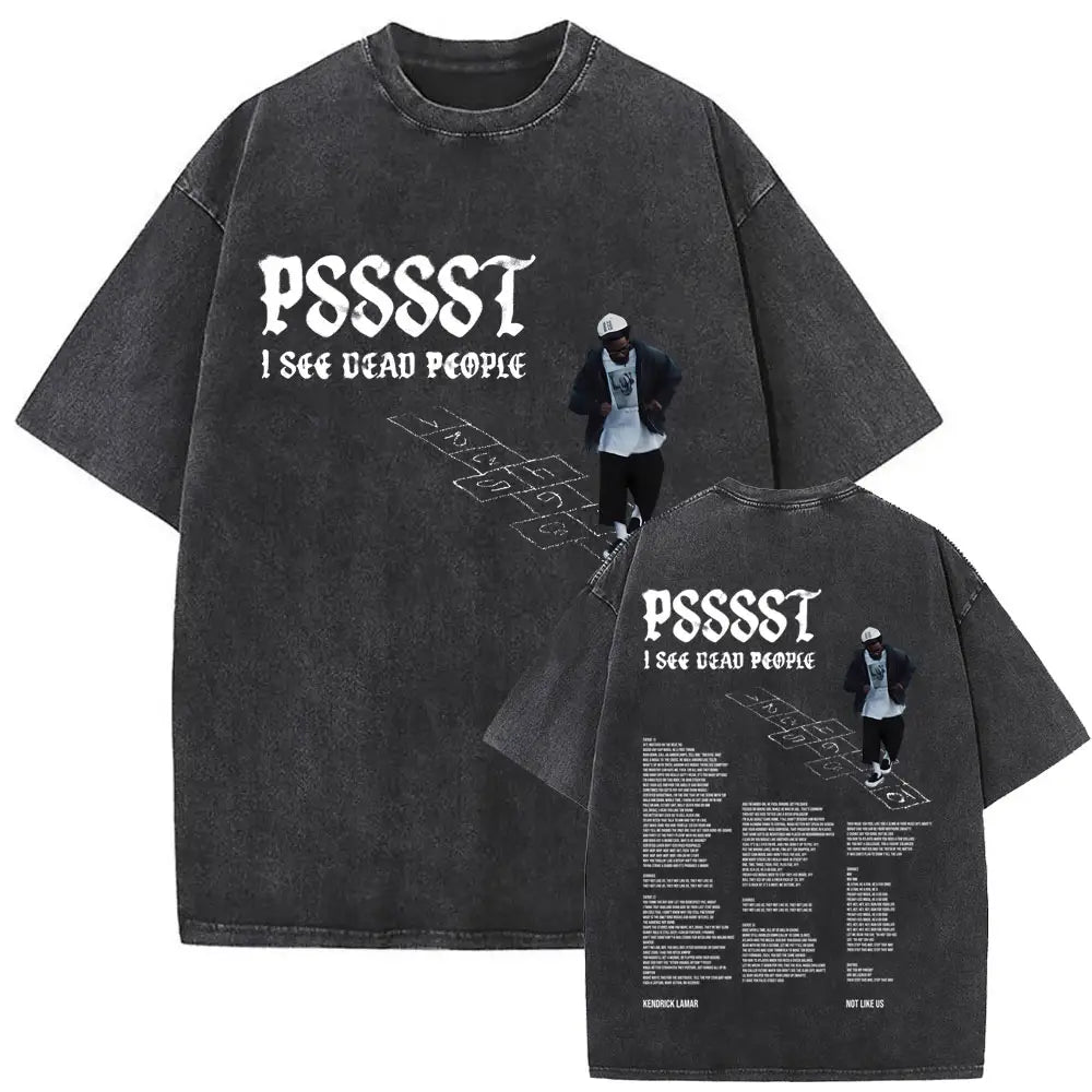 Limited Rapper Kendrick Lamar They Not Like Us Washed Vintage T-shirt Summer Men Women Hip Hop Oversized Street Crewneck T Shirt