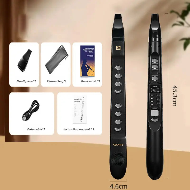 Midi Electronic Wind Instrument Bluetooth Connection Saxophone Portable Mini Electric Saxophone LED Screen Electronic Blowpipe