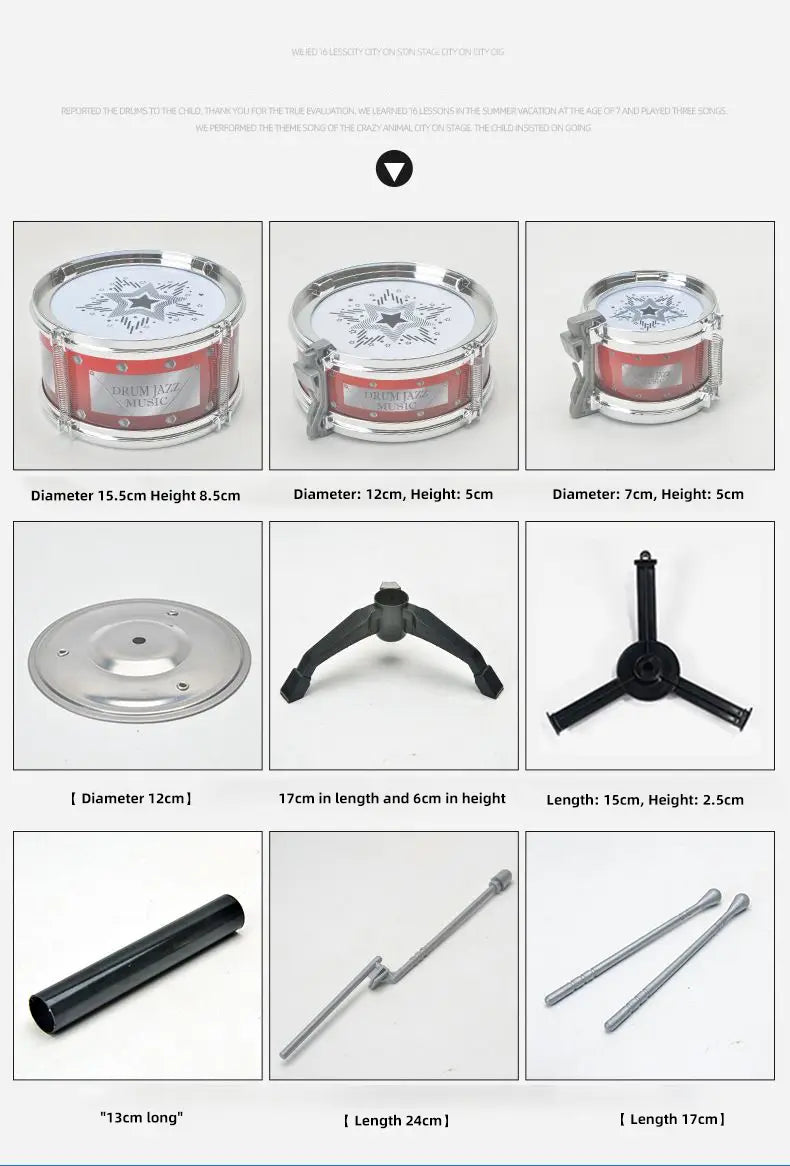 Drums jazz drums music enlightenment for children and babies toys imitation Musical Instruments beginners practicing Musica