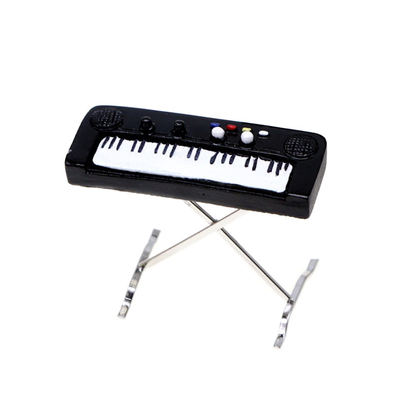 1:12 Dollhouse Miniature Electronic Keyboard Piano Musical Instrument Model Ornament Home Decor Toy Doll House Accessories