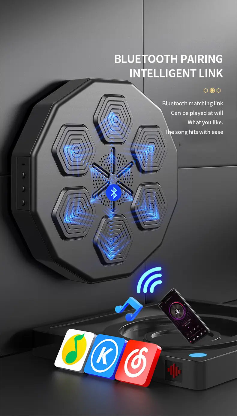 New Product Ideas 2024 APP Smart Wall Mount Bluetooth Music Boxing Machine Boxing Arcade Machine For Boxing Training With Gloves