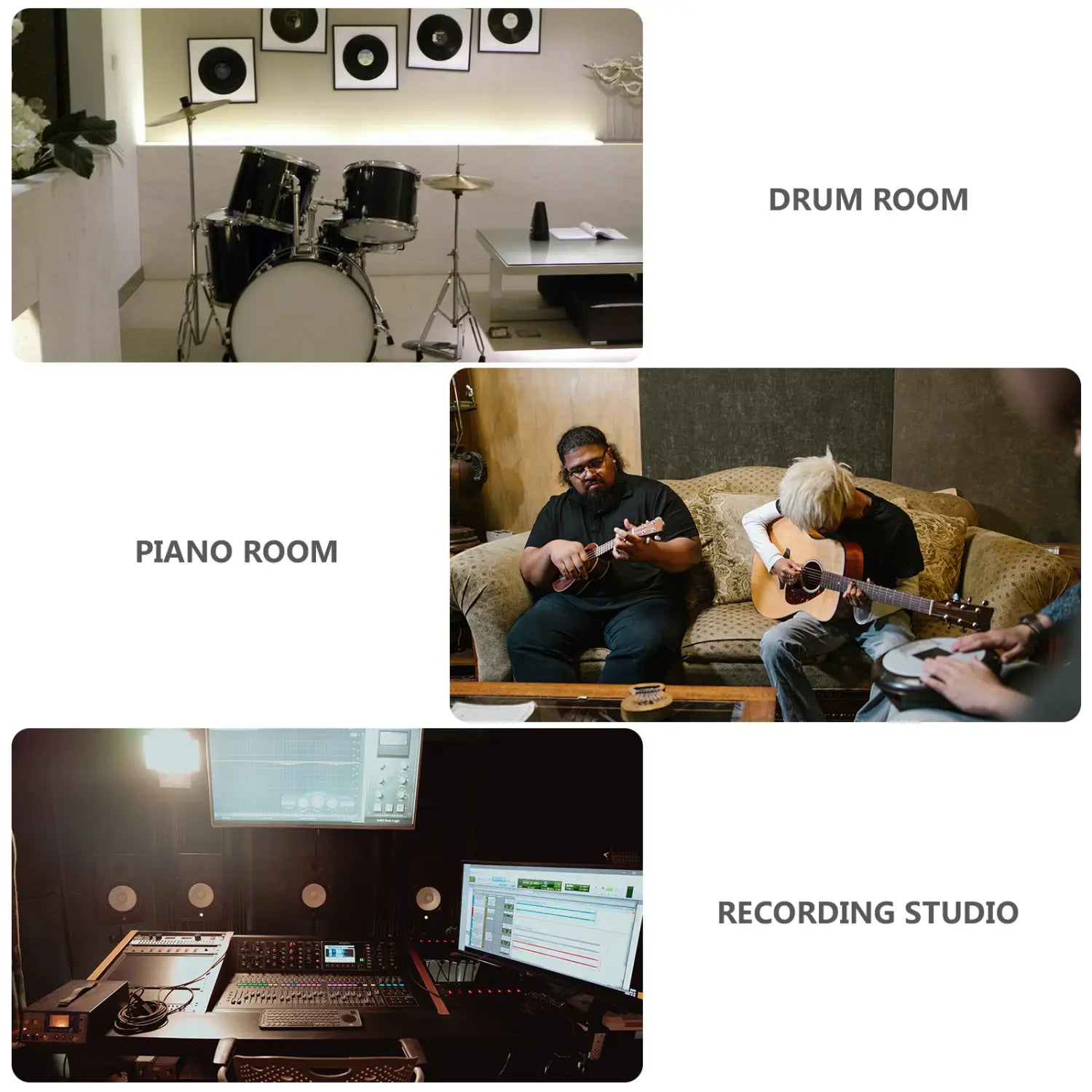 2Pcs Acoustic Foams Soundproof Panels Noise Reduction Wall Panel Sponge Studio Office Home Recording Equipment