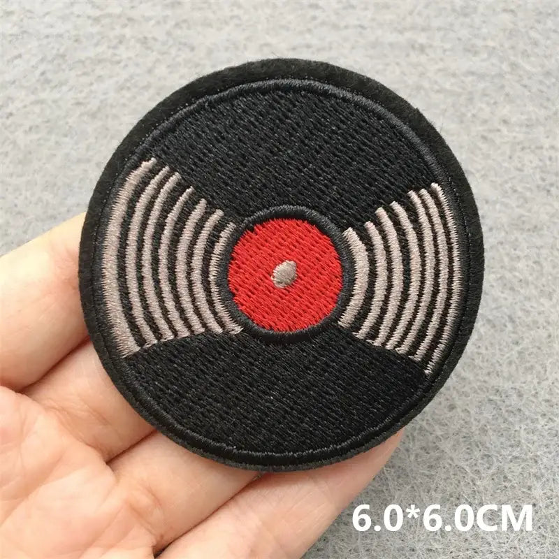 Rock Music Embroidered Patches on Clothes Stickers DIY Ironing Appliques Patches for Clothing Jacket Jeans Headset Guitar Stripe