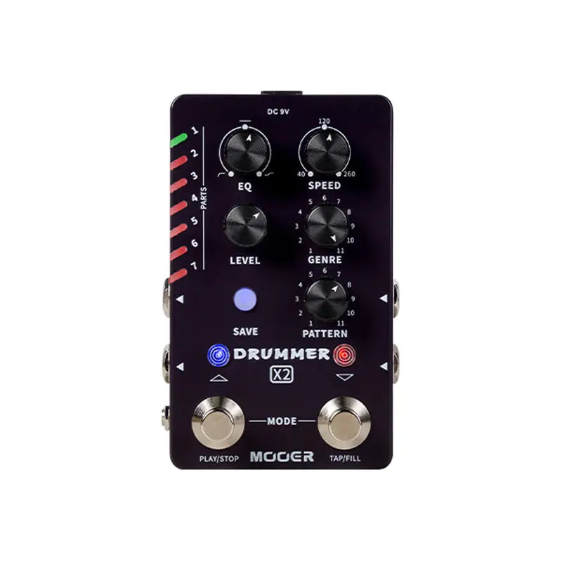 MOOER Drummer X2 Professional Stereo Multi Drum Machine with Fill function Tap Tempo function,Editor Software electric guitar
