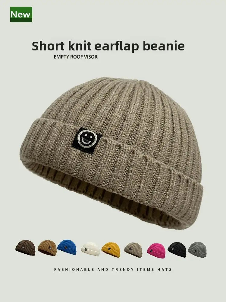 Fashion Hip Hop Beanie Knitted Hat Men Skullcap Women Winter Warm Brimless Baggy Melon Cap Cuff Docker Fisherman Beanies Hats