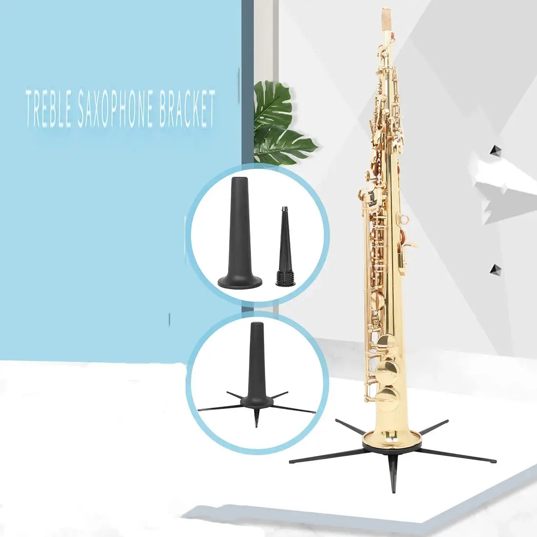 Alto/Tenor/Soprano Saxophone Stand Portable Foldable Professional Stand Metal Legs Brackets Wind Instrument Accessories