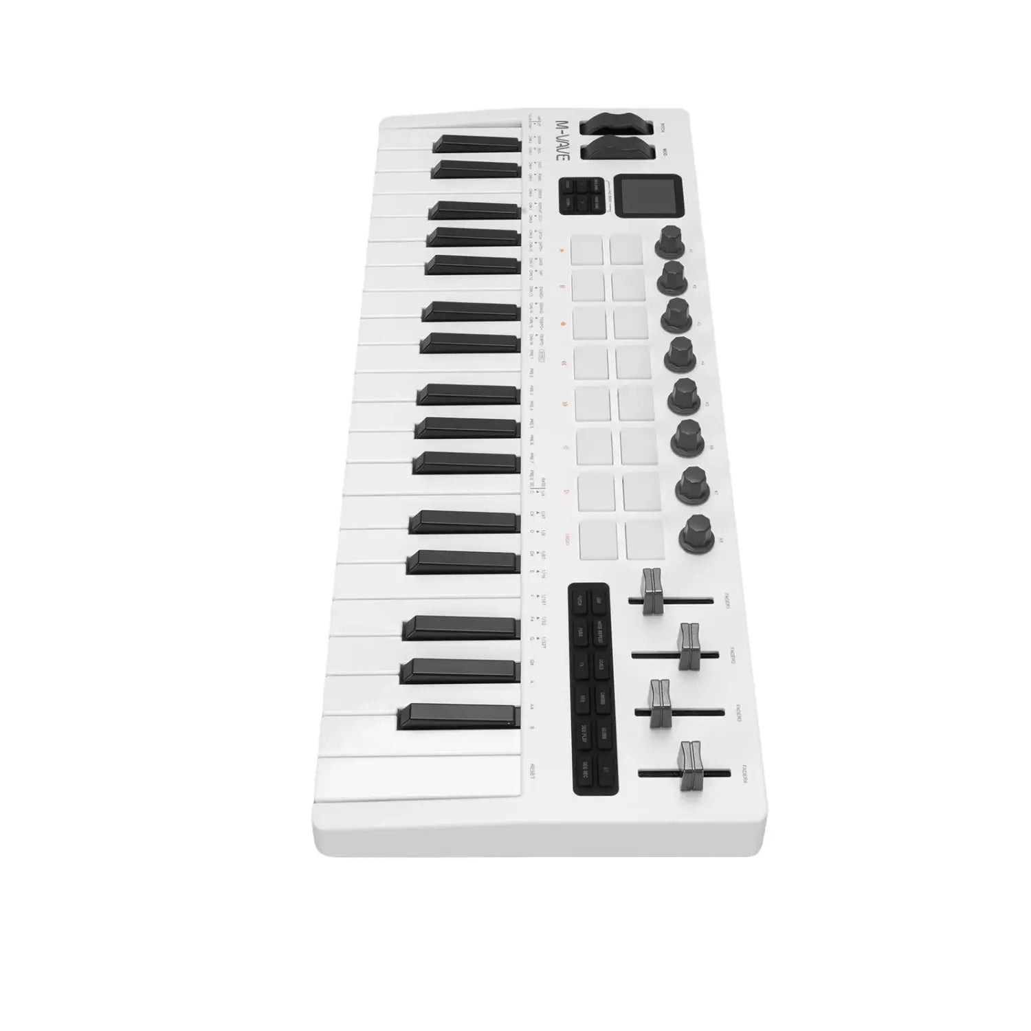 M-VAVE SMK-37 Pro Keyboard MIDI Controller w/Built-in Synthesizer|16 RGB Backlit Drum Pads,8 Knobs,4 Sliders/Music Production